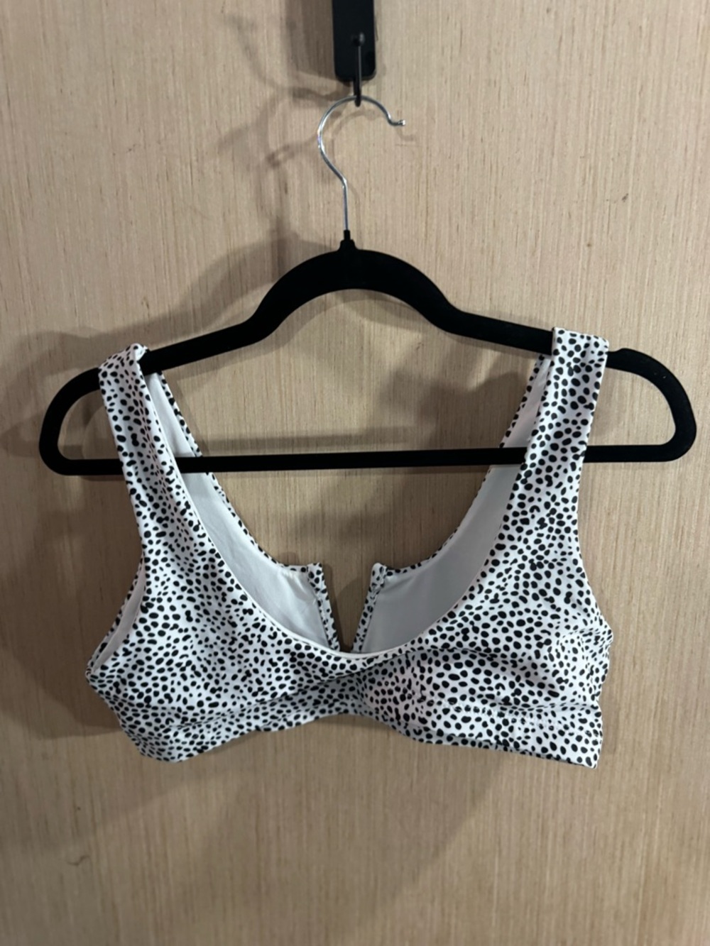 Women’s Black & White Dalmatian Print Bikini Top Size Large - Picture 3 of 4